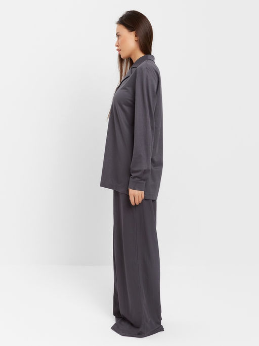 Костюм женский (рубашка, брюки, топ) KAFTAN Base, размер 44, цвет графит