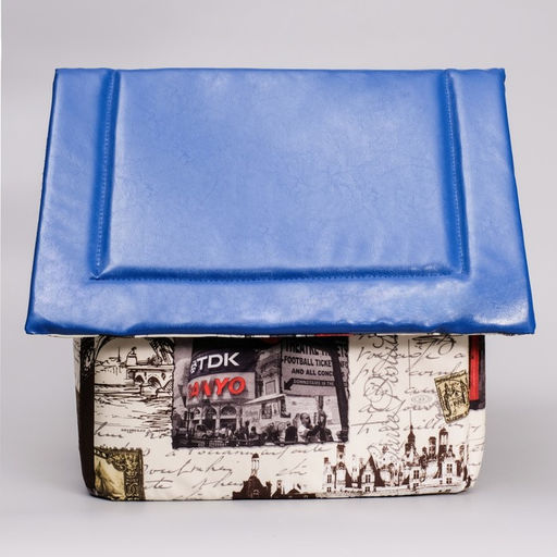 Дом с крышей из искусственной кожи, 37 х35 х 42 см, мебельная ткань, микс - Пижон фото 2