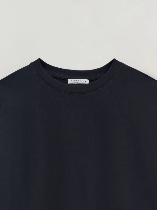 Базовая футболка оверсайз из хлопка / Zarina  фото 3