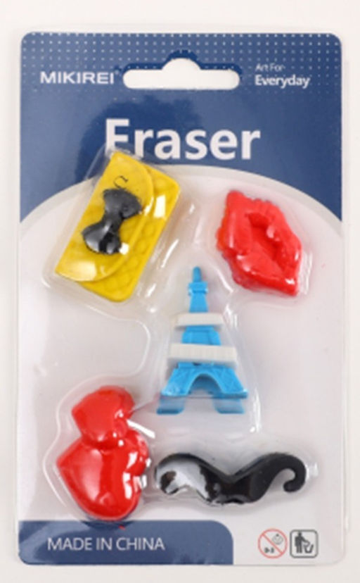 Ластики "Paris", 5 шт. в наборе