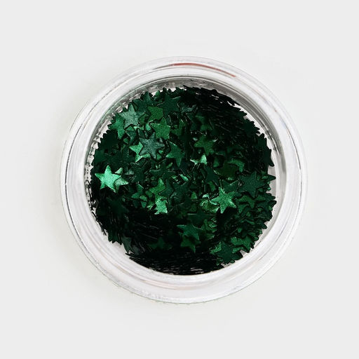 Глиттер пищевой фигурный звёзды зеленые - Кондимир фото 2