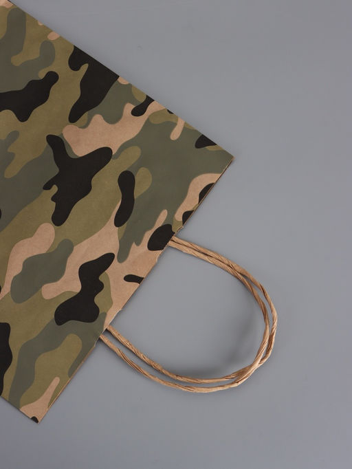 Пакеты подарочные крафт «23 Февраля», камуфляж, 24×10.5×32 см, набор 4 шт.