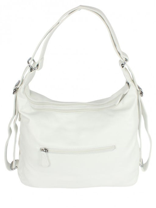 Сумка женская искусственная кожа Guecca-218 (рюкзак-change), 2отд, белый SALE 264060 - Adelia фото 6