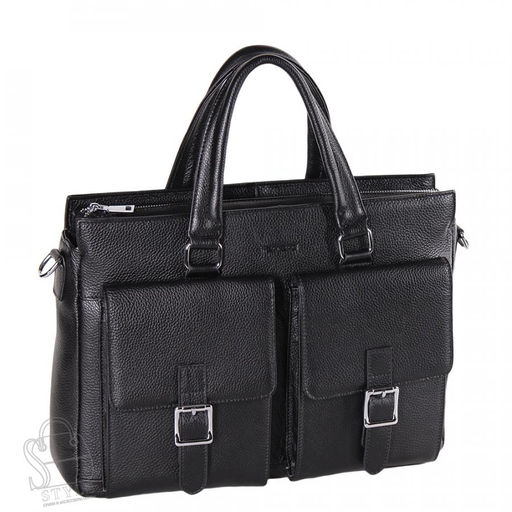 Портфель мужской кожаный 2093BSH black Heanbag в Новосибирске