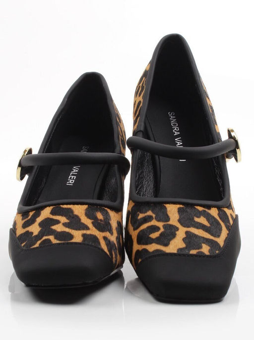 06-DMD-P216 BLACK/LEOPARD Туфли женские (натуральная кожа с ворсом, нубук)