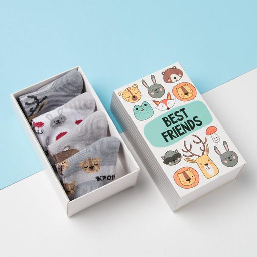 Носки для мальчика Крошка Я «Друзья», набор 4 пары, 8-10 см