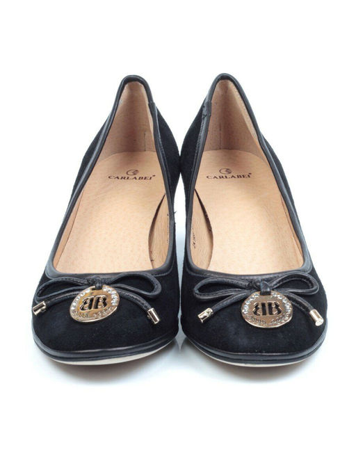 06-ZA158S-931-H001+YA010 BLACK Туфли женские (натуральная замша) - Фабричный китай фото 12