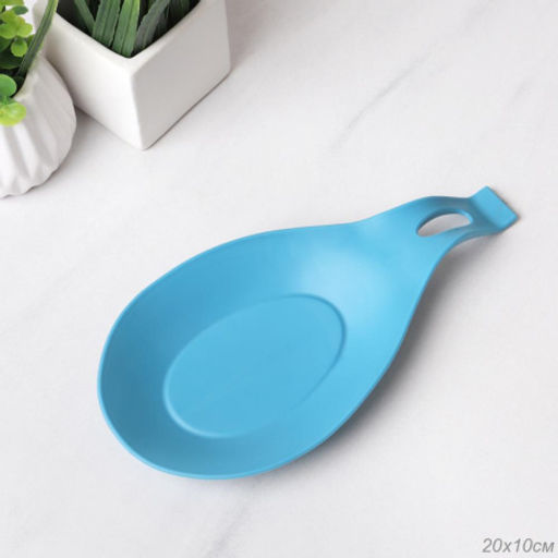 Подставка под ложку силиконовая / NS-919 /уп 500/ Синяя