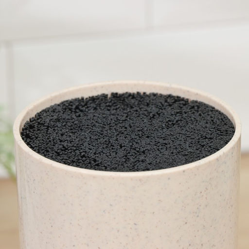 Подставка для ножей с наполнителем Доляна «Нежность», 22×11 см, цвет бежевый