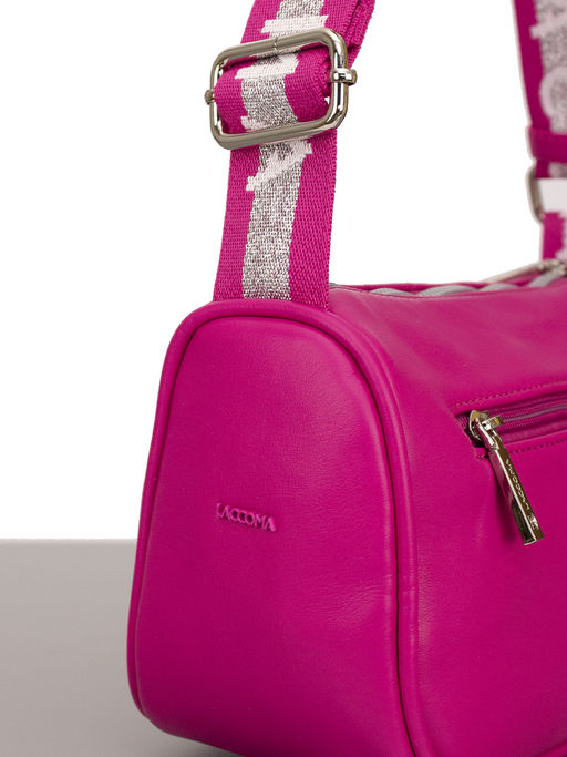LACCOMA сумка Мелани-Ф826-фуксия эко кожа хлопок  фото 4