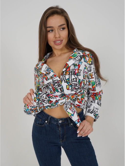 Жанетта туника женская (полоса синий) - Lovetex фото 46