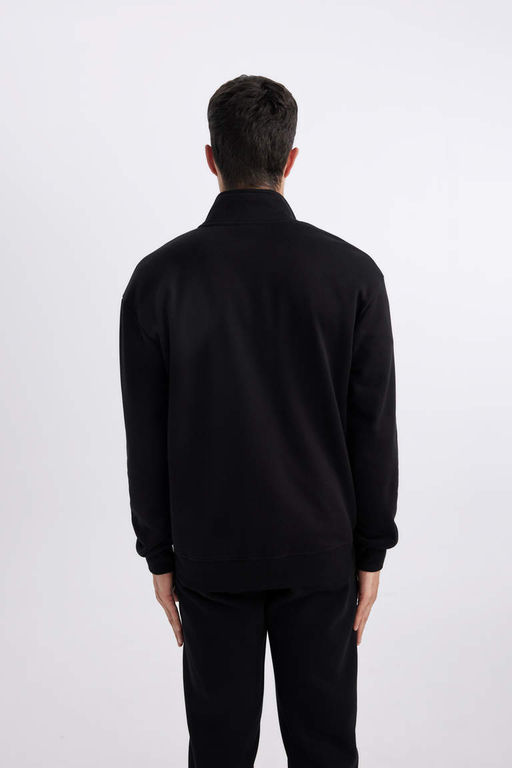 Толстовка Comfort Fit с воротником-стойкой на молнии - Defacto фото 6