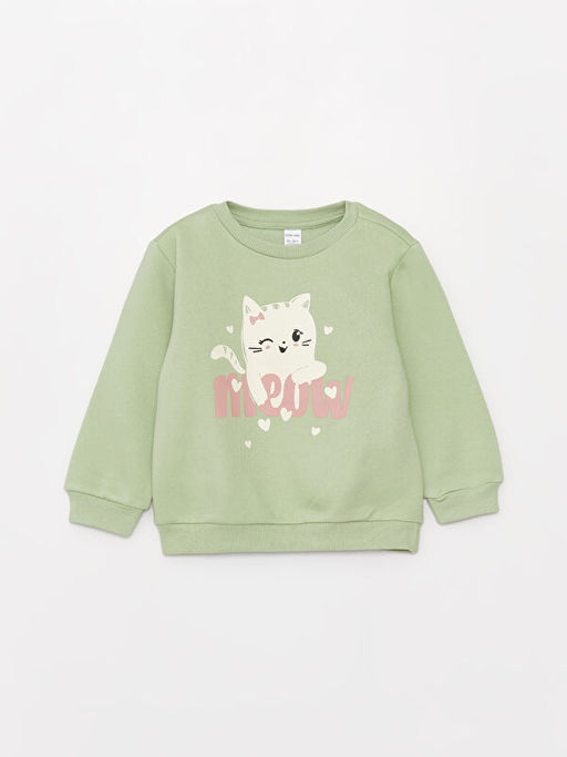 Bisiklet Yaka Uzun Kollu K?z Bebek Sweatshirt 2li - Waikiki фото 3