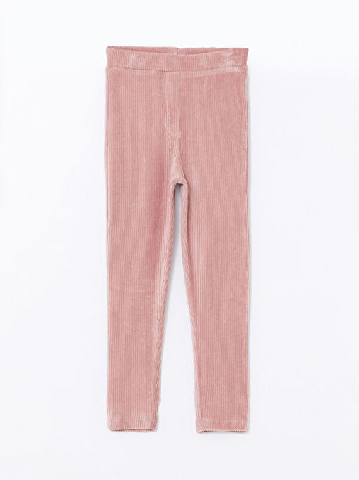 Beli Lastikli Kadife K?z ?ocuk Tayt Pantolon