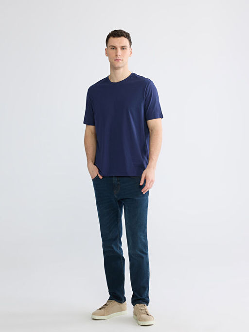 Bisiklet Yaka Penye Erkek Ti??rt