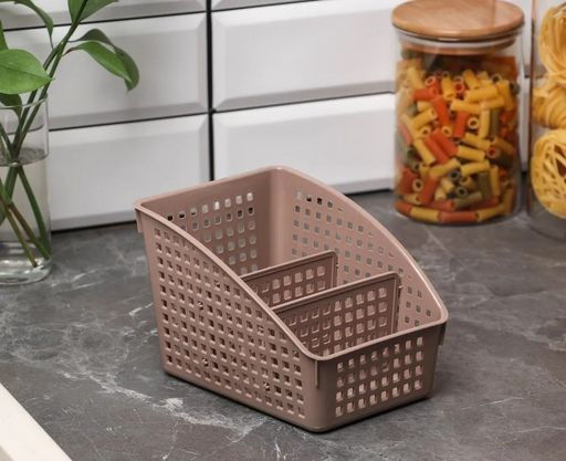 Органайзер Лофт с перегородками широкий 180х135х120мм (латте) 672020 Виолет  фото 2