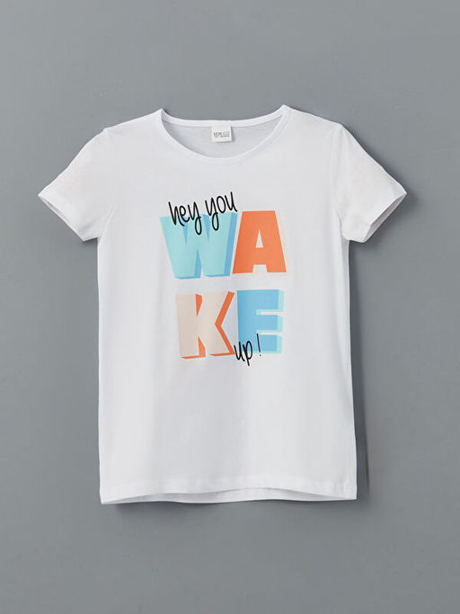 Bisiklet Yaka K?z ?ocuk ?ortlu Pijama Tak?m?