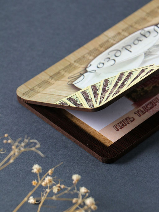 Купюрница "Поздравляю" 19х9,5х0,7 см, вид 2