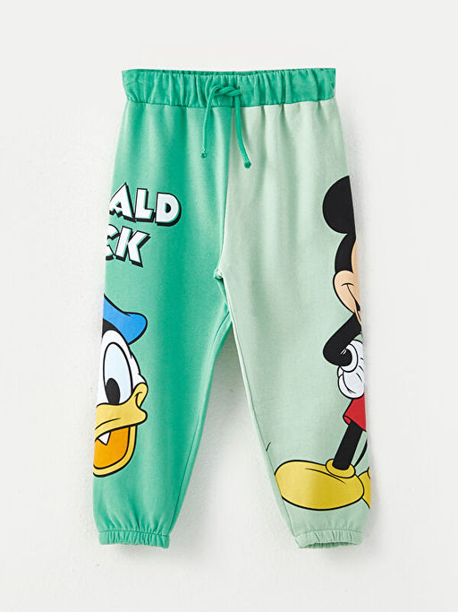 Beli Lastikli Mickey Mouse Bask?l? Erkek Bebek Jogger E?ofman Alt?