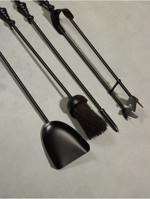 Каминный набор «Тепло», 4 предмета, 12×12×54 см, сталь