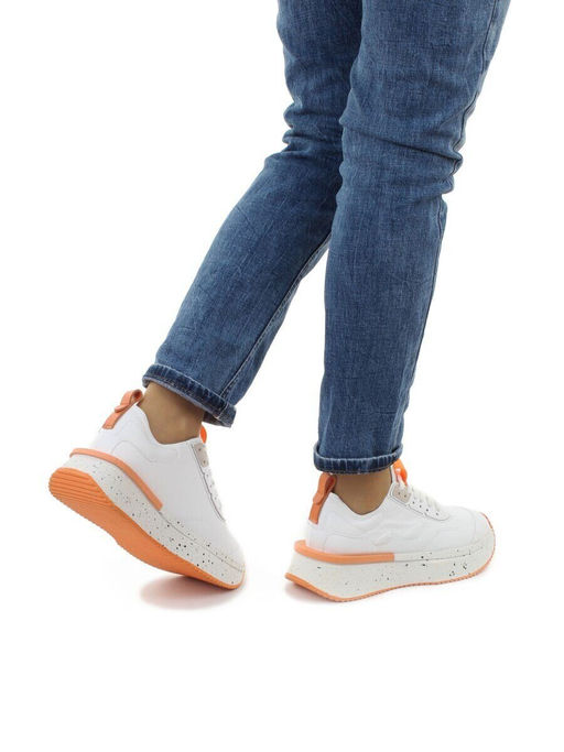 04-S77-42 WHITE Кроссовки женские (натуральная кожа)