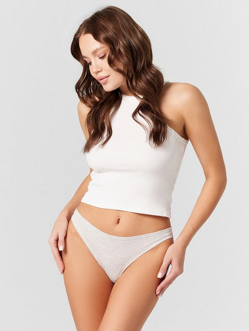 Цена за 2 штуки! Трусы слипы женские серые серый меланж 4306-А 412621 - Mark formelle фото 9