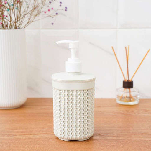 Дозатор для мыла «Вязание», 500 мл, белый ротанг