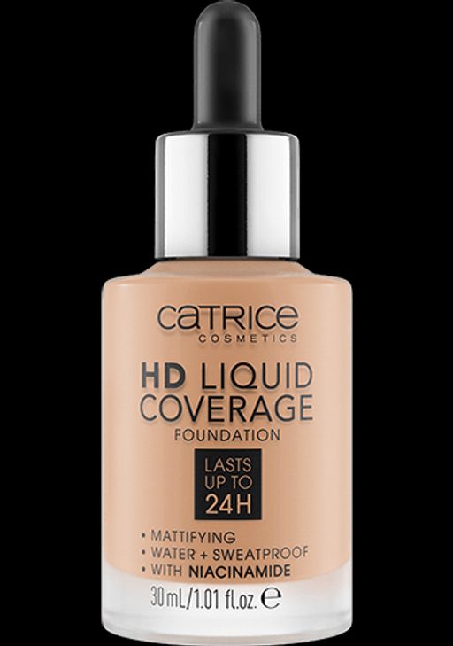 CATRICE Тональная основа HD Liquid Coverage Foundation, 040 Warm Beige темно-бежевый 30 мл  фото 2