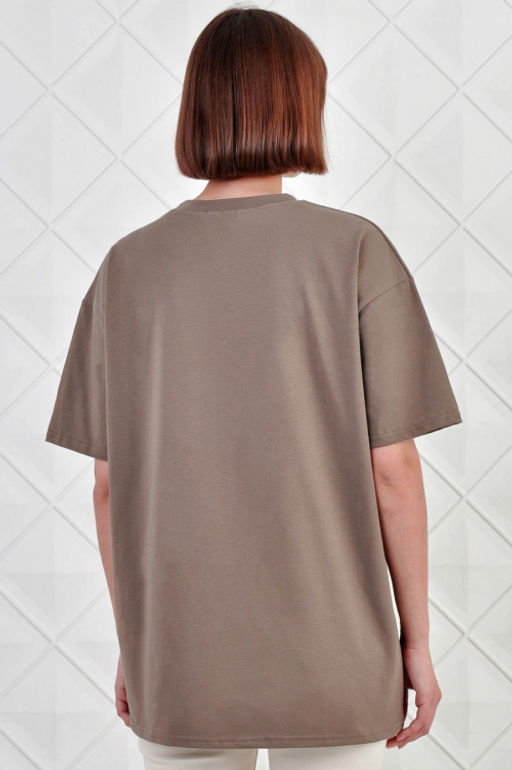 Арт. 3739 Футболка женская 42-52 (6 шт) Цвет:зеленый кофе - Калинка фото 2