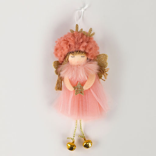 Цена за 9 шт. Ёлочное украшение кукла Фея, в шапке - Milo toys фото 2