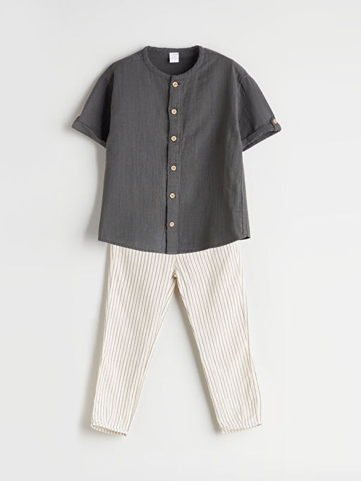 Basic Erkek ?ocuk G?mlek ve ?ort 2li