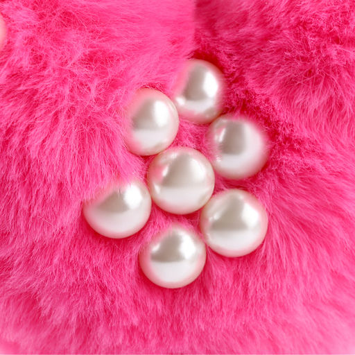 Мягкая игрушка Сердечко с бусинами, на брелоке, 10 см, цвет фуксия - Simaland фото 3