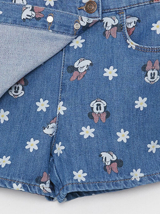 Beli Lastikli Minnie Mouse Bask?l? K?z ?ocuk Jean ?ort Etek - Waikiki фото 3