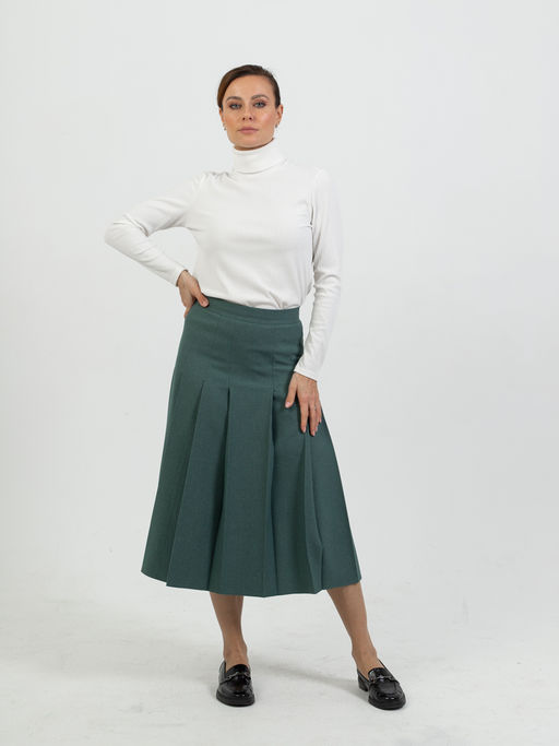 с шерстью в составе! юбка расклешенная - Трика фото 5