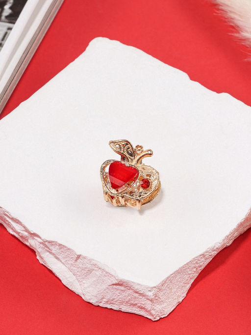 Цена за 12 шт. Крабик для волос «Арфея», яблочко, 2.3 см, золото МИКС