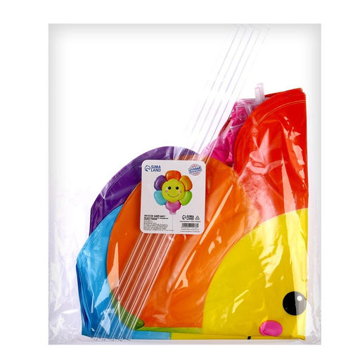 Цена за 5 шт. Воздушный шар фольгированный 18" «Разноцветная ромашка», фигура, для палочки