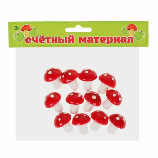 Счётный материал «Грибочки», набор 12 шт., размер 1 шт. — 2.5 см