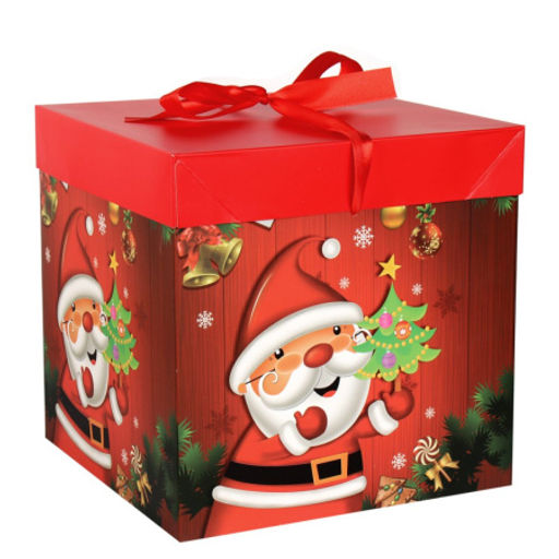 Цена за 12 шт. Коробка подарочная 22x22x22 см складная / 126-M /уп 12/480/Новый год - Галеонтрейд фото 3