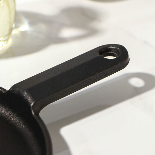 Сковорода блинная Круг, d=18 см, чугун, индукция, чёрная - Simaland фото 4