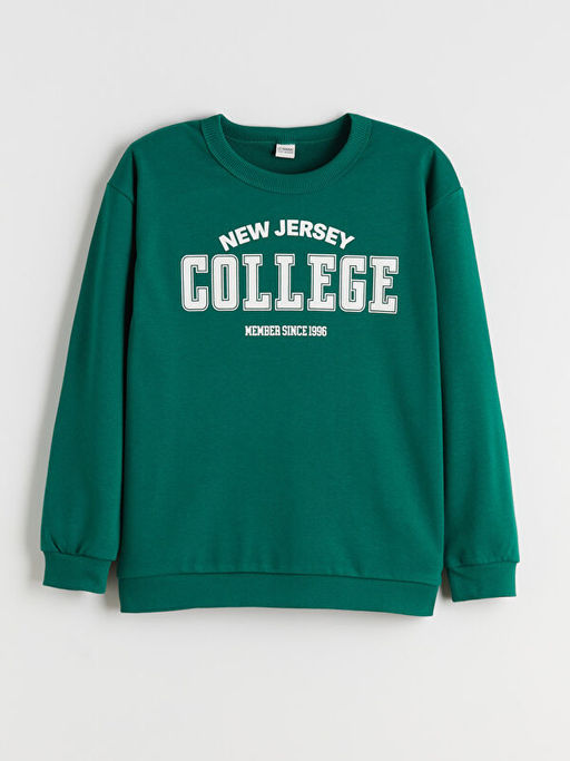 Bisiklet Yaka Erkek ?ocuk Sweatshirt