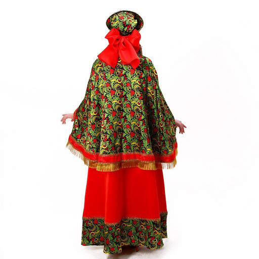 Карнавальный костюм Народные гуляния. Рябиновые гроздья: накидка, кокошник, юбка, р-р 52-58 - Страна карнавалия фото 10