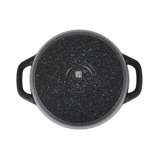 ЛА_АП_GRANIT (black) Кастрюля 3,5л со стекл крышкой, арт. кгч35а