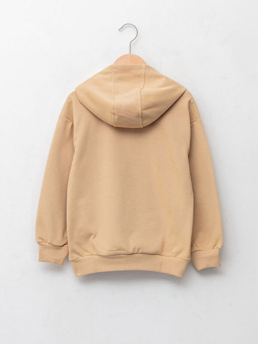 Kap??onlu Bask?l? Uzun Kollu K?z ?ocuk Sweatshirt - Waikiki фото 2