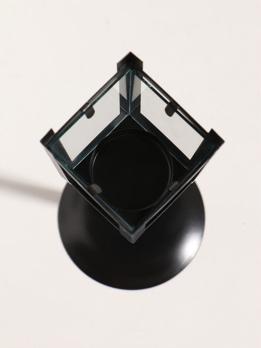 Подсвечник на 1 свечу «Фонарь», металл, чёрный, 24×9×9 см