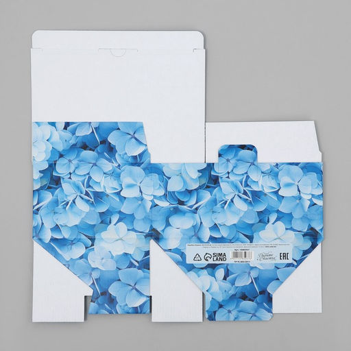 Коробка подарочная складная, упаковка, «Цветущая гортензия», 22×15×10 см