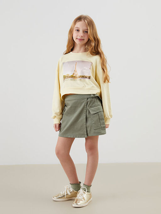 Beli Lastikli K?z ?ocuk ?ort Etek