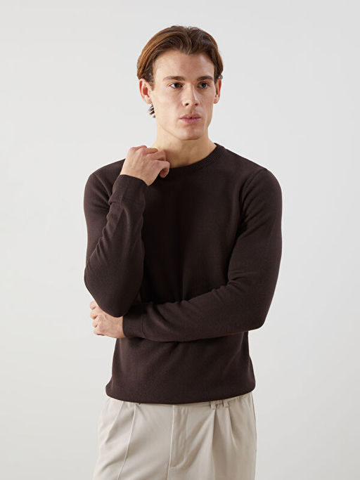 Bisiklet Yaka Erkek Triko Kazak