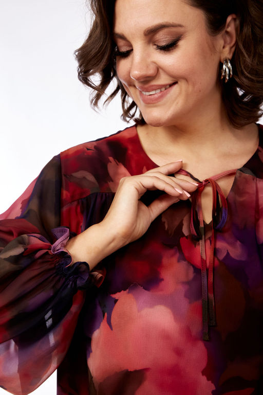 Костюм Элль стиль 2268/1 винный/красный  фото 3