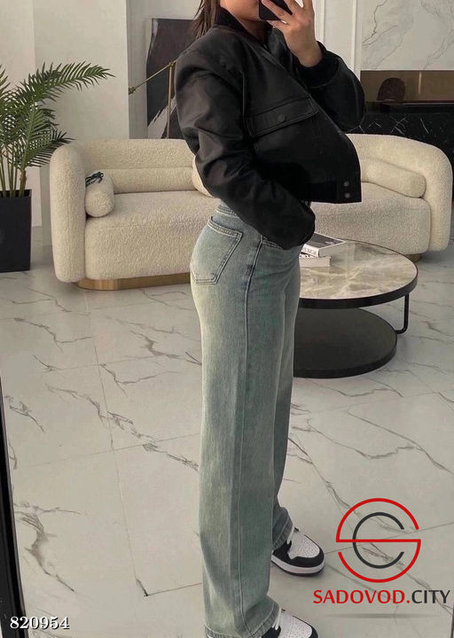 Джинсы трубы с высокой посадкой - Bruno фото 2