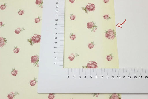 Сатин Величие роз - цветочки цв.шампань, (комп), ш.1.6м, хлопок-100%, 110гр/м.кв - Купава фото 5